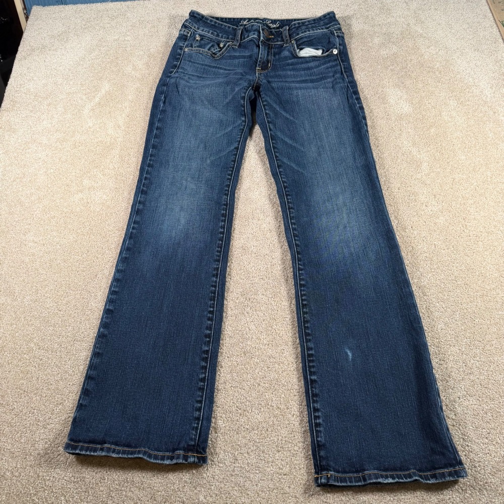 American Eagle Favorite Boyfriend Jeans Womens 6 (FITS 28x30) Blue READ